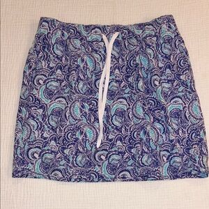 IZOD GOLF Women’s Skort Purple Medium Paisley Pickleball Tennis Athletic Sport
